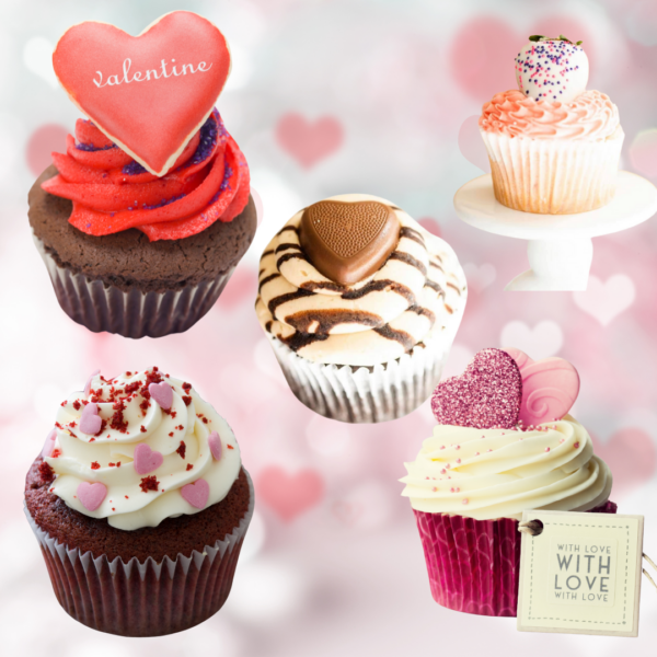 6 Jumbo Cupcakes Box  - Valentine's Day