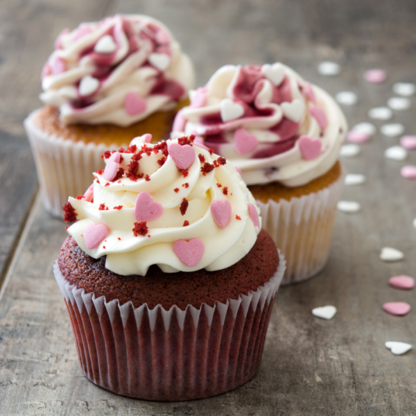 4  Pack Jumbo VEGAN Valentines Cupcakes