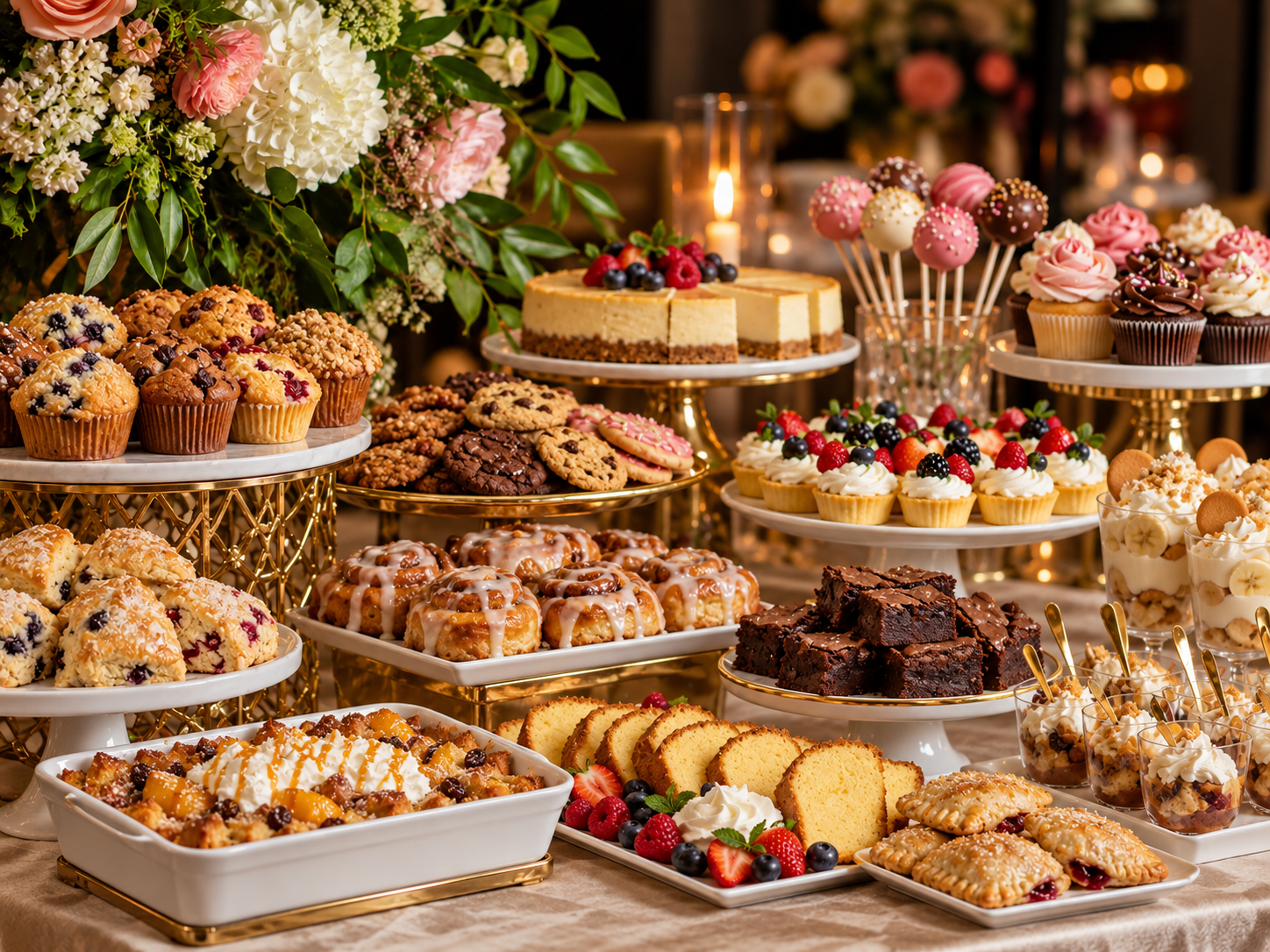 Crave bakery and dessert catering catering presentation