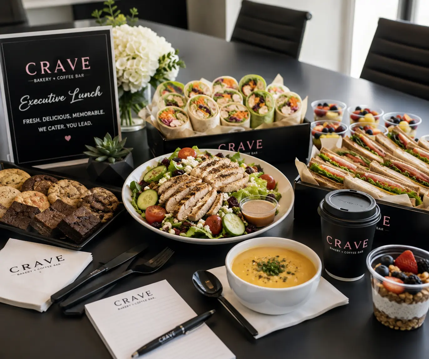 Crave meeting packages catering presentation
