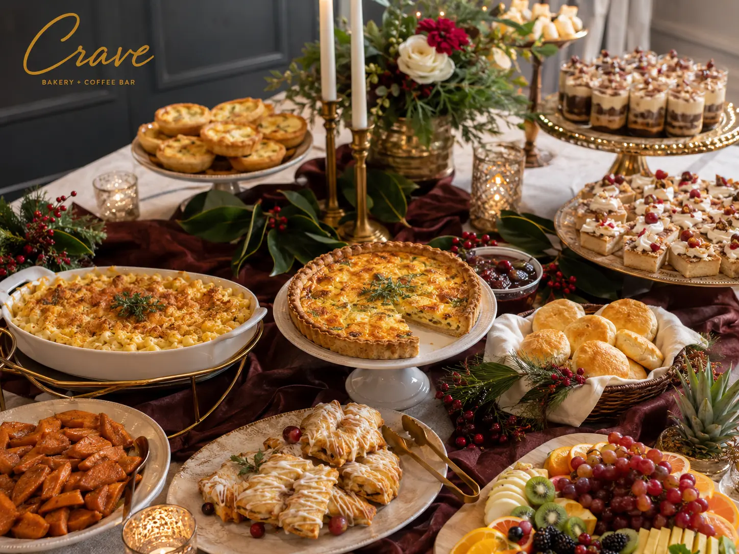 Crave holiday tables and office gatherings catering presentation