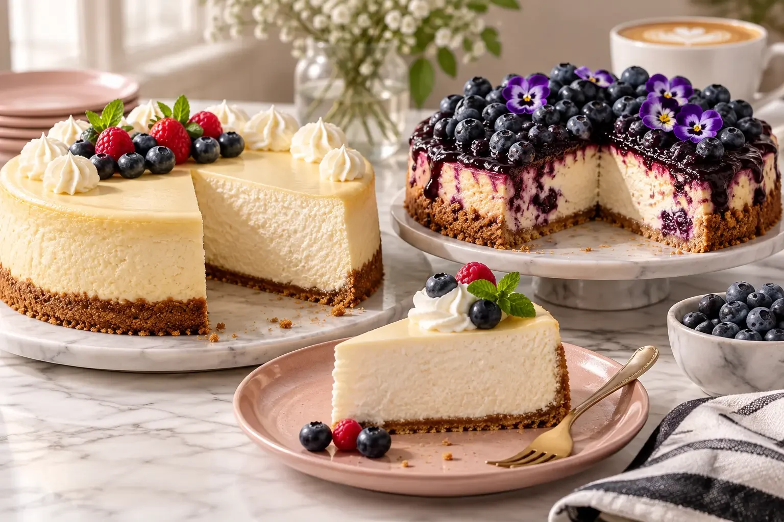 Crave classic and blueberry artisan cheesecakes