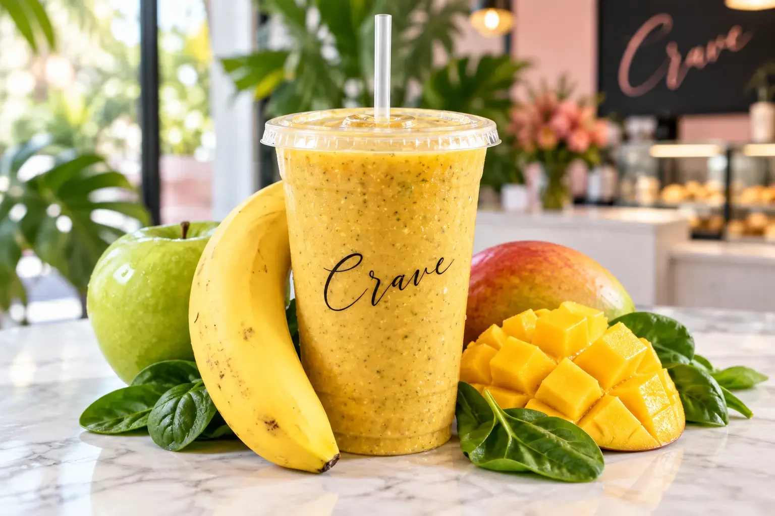Crave mango banana fruit smoothie
