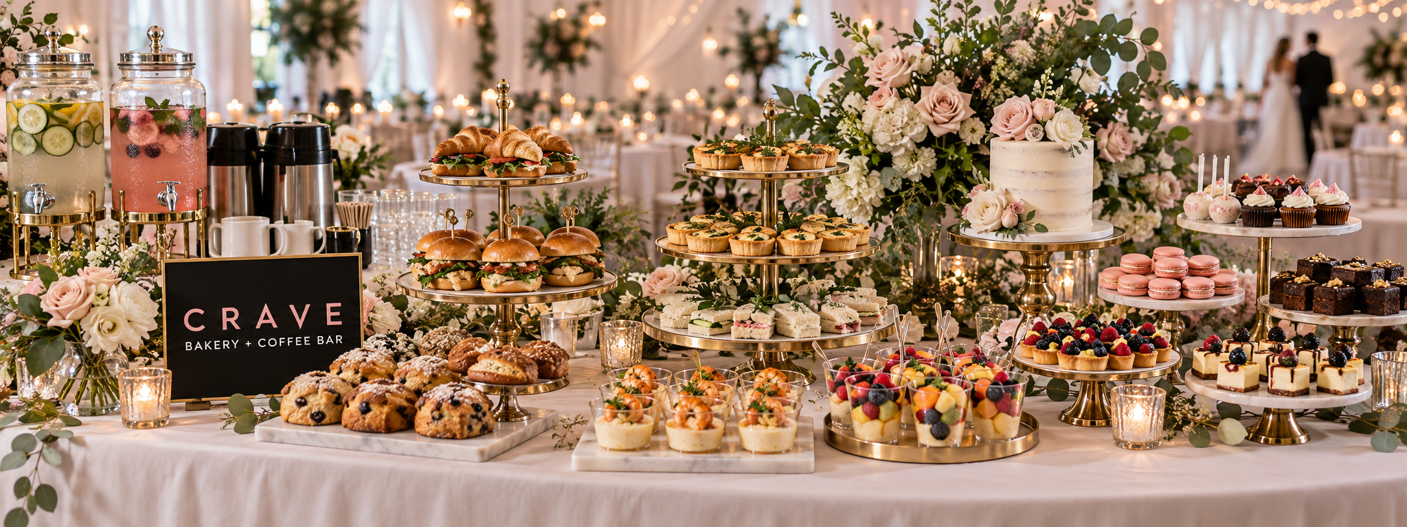 Crave wedding and full-service catering presentation
